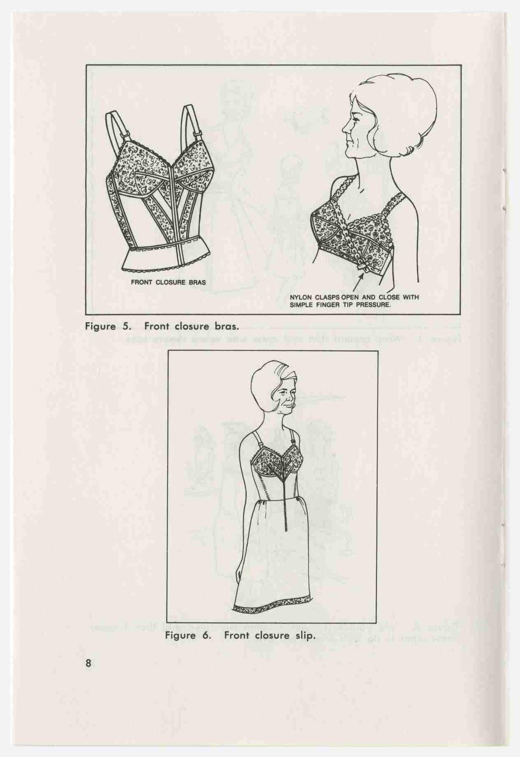 FRONT CLOSURE BRAS Figure 5. Front closure bras.
