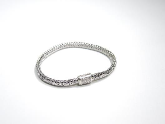 JOHN HARDY Woven Sterling And Pavé Diamond Bracelet Retails for $995, sold in one day for $499. 01/19/19 Simply classic, this bracelet is a piece you could wear daily.