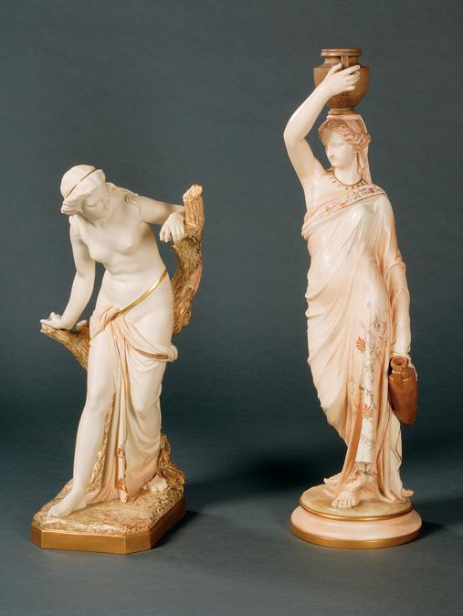 655. Royal Worcester Porcelain Figure Depicting The Bather Surprised, England, c.