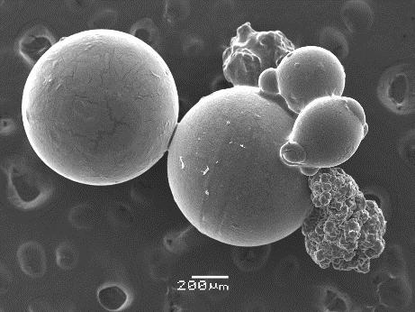 Figure 8: Microspheres that had structural damage.