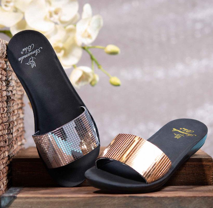 YOU SHOULD BE DANCING WITH THESE MIRROR BALL SLIDES. CHIC AND COMFORTABLE, TWINKLE TOES NOT REQUIRED.