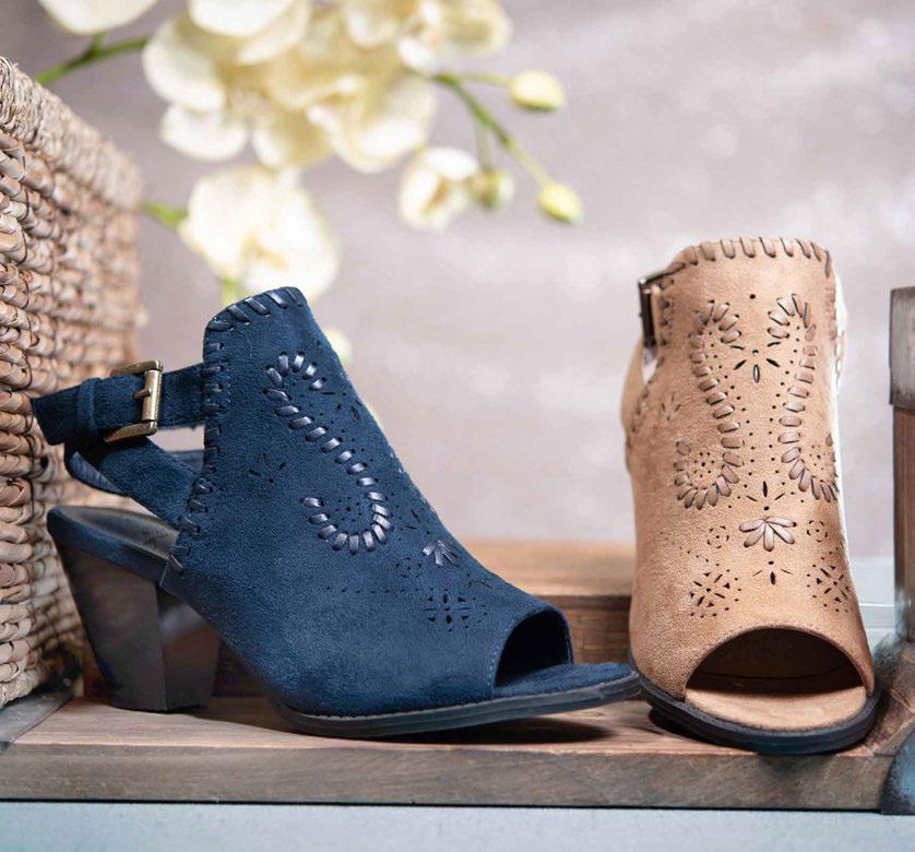 ON-TREND AND PERFECT FOR YOUR TRANSITIONAL SPRING WARDROBE. FEATURES A 2.5 STACK HEEL.