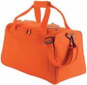BAG 600-denier polyester with PVC coating Zippered main compartment has large U-shaped opening with two zipper pulls Side pockets Matching web handles with
