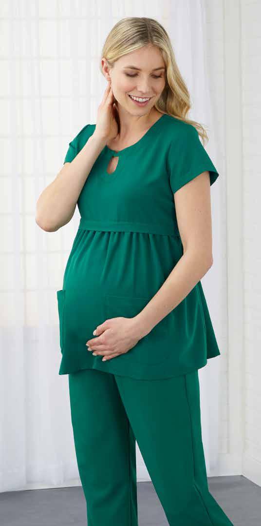 EMPIRE WAIST MATERNITY TOP Keyhole neckline detail offers a feminine touch Empire waist with adjustable back