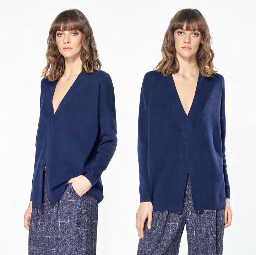 P160151B Shirt dress with side pockets Blue 75% Viscose 25% Polyester P170460B