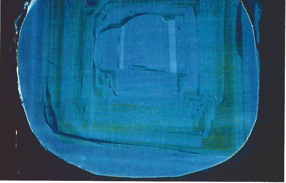 When tested in a similar manner, the General Electric synthetic yellow diamonds were inert while the yellow Sumitoino material fluoresced bluish white with no pl~osphorescence. Figure 15.