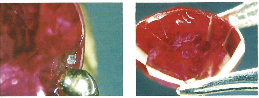 of the stone (see, e.g., R. E. Kane, "Natural Rubies with Glass-Filled Cavities," Gems &> Gemology, Win- I ter 1984).