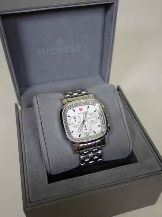 MICHELE Sport Sail Diamond Watch Retailed for $2,045, sold in one day for $899. 03/10/18 Make a bold statement on your wrist with this menswear inspired watch by Michele.
