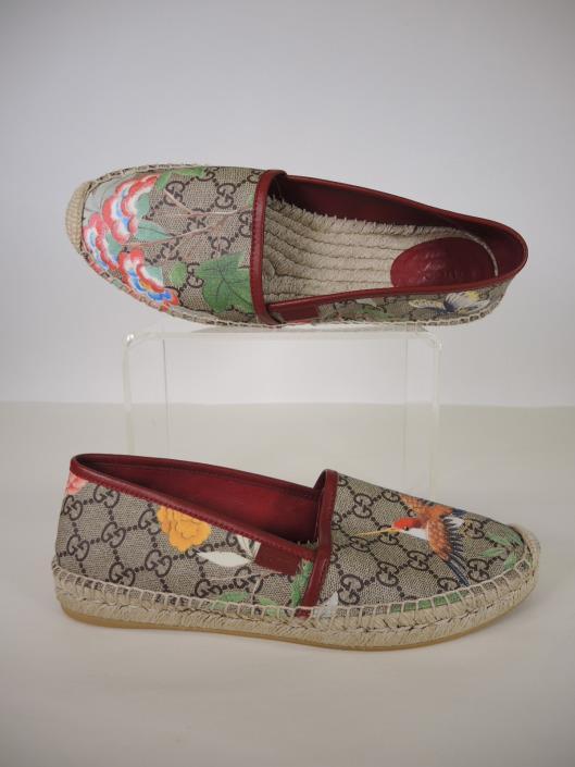 GUCCI Pilar Tian GG Supreme Espadrille Flats, Size 9 Retails for $420, sold in one day for $199.
