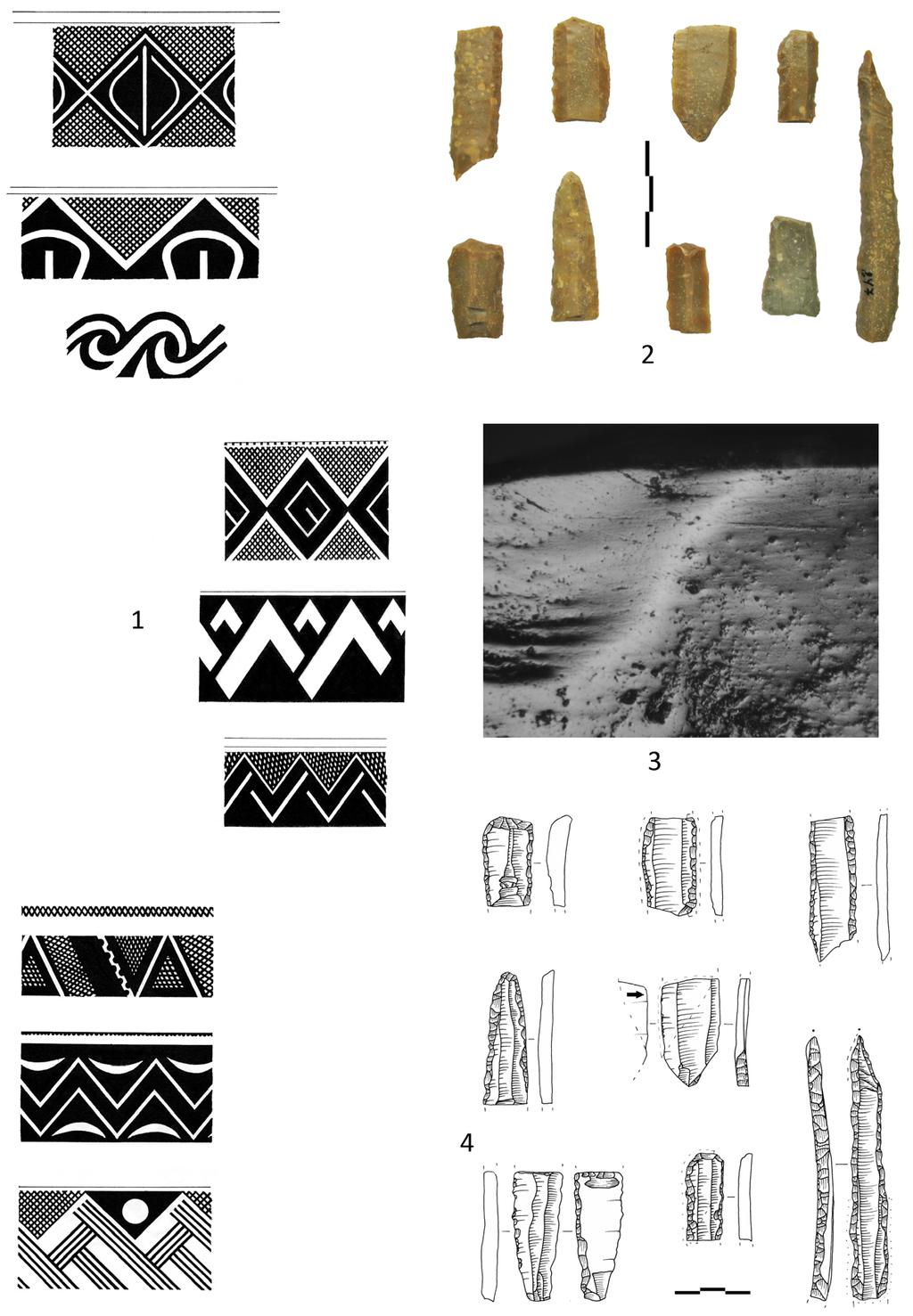 Maria Gurova Fig. 4. Early Neolithic site of Rakitovo: 1 white-painted pottery decoration (after A. Радунчева и др. обр.
