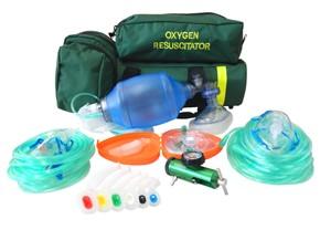 mask with oxygen outlet *Guedel Airways size 00-4 *12026 Deluxe Softbag With one-way valve, In