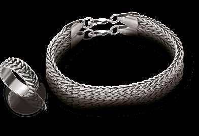 04188 Neal Gift Set Dual layered, gunmetal-toned woven bracelet and