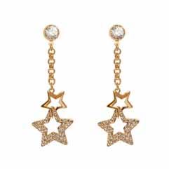 Earrings 5087638 crystal / gold-plated Entwined Star Bracelet 5087614 crystal / gold-plated 17,5 cm / 6 7 /8