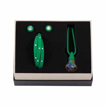 GIFT SETS Silicone Jewelry Sets NEW! NEW! Green Silicone Jewelry Set Blue Silicone Jewelry Set 5122589 5122591 crystal/green / silicone cyrstal/blue / silicone 71 cm/42 1.