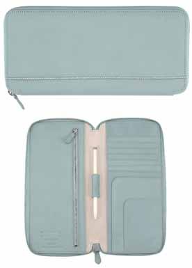 4 cm / 9 7 /8 7 /8 4 7 /8 in Passport Organizer with Pen PZ / LE / PA 5082442 crystal silver shade/light grey / leather 25 2.3 12.