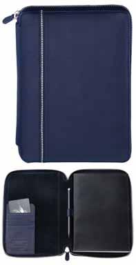 5 cm / 8 7 /8 1 1 /8 6 1 /8 in Organizer Agenda with Pen PZ / LE / PA 5082456 crystal silver shade/navy /