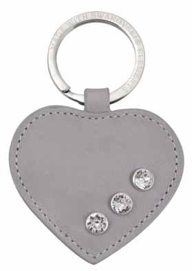 ACCESSORIES Other Accessories Heart Key Chain 5082488 crystal silver shade/black / leather 9.3 1.1 6.