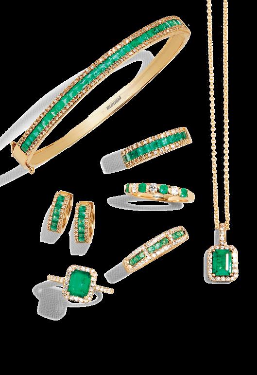 00 $5,800.00 Emerald & Diamond Band 1/8 cttw SKU#235653 $799.00 $1,600.00 Emerald & Diamond Band 1/4 cttw SKU#317387 $799.00 $1,600.00 Emerald & Diamond Earrings 1/6 cttw SKU#235656 $1,299.