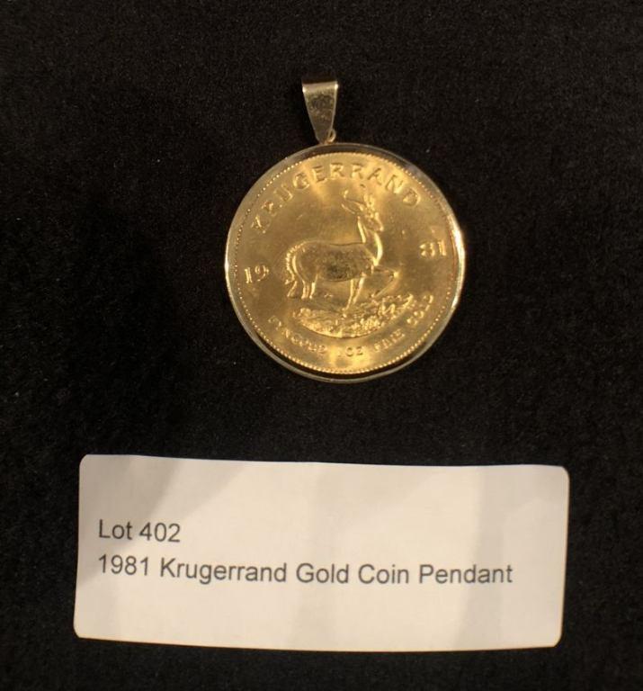 Pouch 401 US 1878 $20 Gold Coin 410 1979 Krugerrand