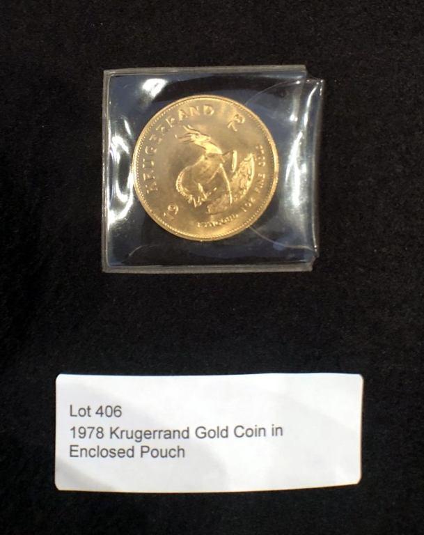 Krugerrand Gold Coin - Enclosed Pouch 404 1979