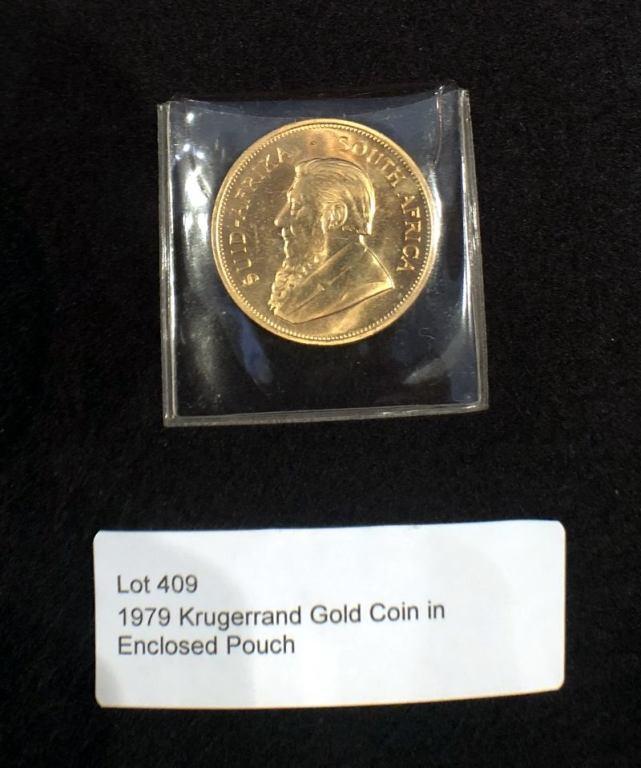 Krugerrand Gold Coin - Enclosed Pouch 405 1979