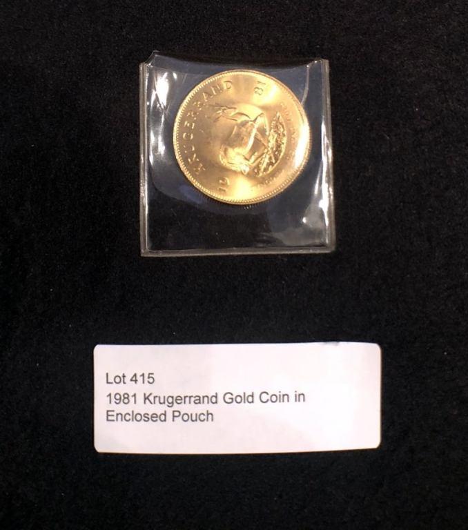 Krugerrand Gold Coin - Enclosed Pouch 406 1978