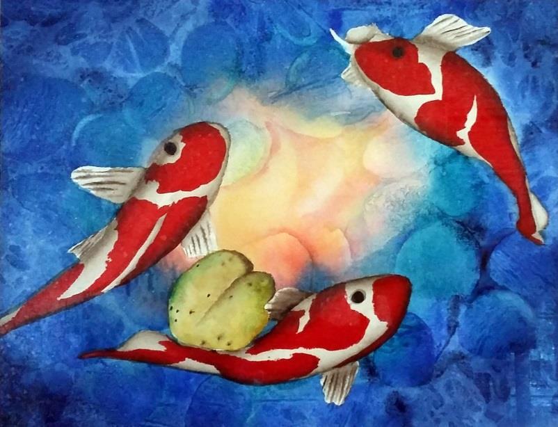Page 4 ODA Newsletter January 2016 February Project: Laura McKenzie Koi Watercolor design with Stephanie Pooler There will be a $35.