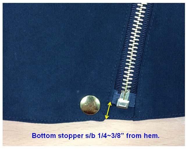 Common Critical Points: Not Acceptable Zipper is too long