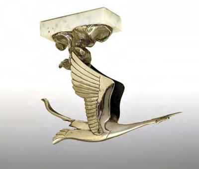 183 Automobilia - Rolls-Royce Spirit of Ecstasy chrome plated car mascot, with radiator cap, marked