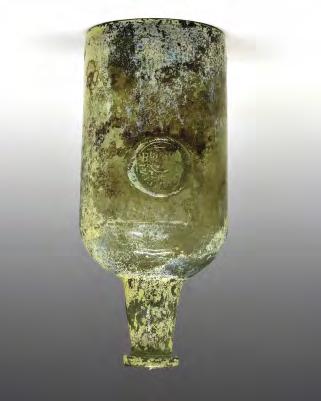 glass sealed bottle, circular seal with script Bristol Infirmary, 22.