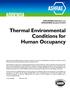 Thermal Environmental Conditions for Human Occupancy
