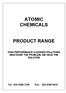 ATOMIC CHEMICALS PRODUCT RANGE