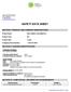 SAFETY DATA SHEET SECTION I- PRODUCT AND COMPANY IDENTIFICATION SECTION II- HAZARDS IDENTIFICATION