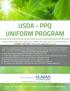USDA - PPQ UNIFORM PROGRAM