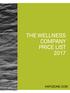 THE WELLNESS COMPANY PRICE LIST 2017