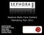 Sephora Body Care Centers Marketing Plan 2011
