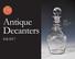 Antique Decanters. Empire decanter. French c See Page 6. Fall 2017