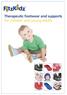 Therapeutic footwear and supports for children and young adults