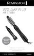 VOLUME PLUS AIR STYLER 2 YEAR WARRANTY AS500AU USE & CARE MANUAL. To register your product go to