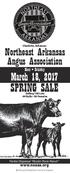 SPRING SALE. March 18, Northeast Arkansas Angus Association. Noon Saturday.  Charlotte, Arkansas
