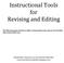 Instructional Tools for Revising and Editing