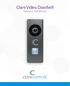 Clare Video Doorbell Version 2 User Manual
