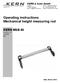 Operating instructions Mechanical height measuring rod