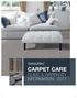 Carpet Care Guide & Warranty Information