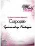 The Beauty Consultant Magazine s. Corporate. Sponsorship Packages