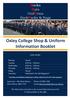Oxley College Shop & Uniform Information Booklet
