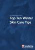 Top Ten Winter Skin Care Tips