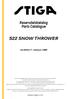 Reservdelskatalog Parts Catalogue 522 SNOW THROWER Season 1996