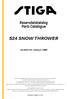 Reservdelskatalog Parts Catalogue 524 SNOW THROWER Season 1999