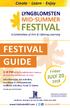 Festival Guide. Friday. 2 8 PM on the Lyngblomsten campus at 1415 Almond Avenue, St. Paul